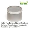 Lata Redonda com Janela, sem Costura - Prata - 250ml