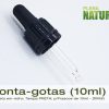 Pipeta conta-gotas, em Vidro - Preta - p/frasco de 10ml (DIN18)