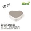 Lata em forma de Coração - Prata - 20ml